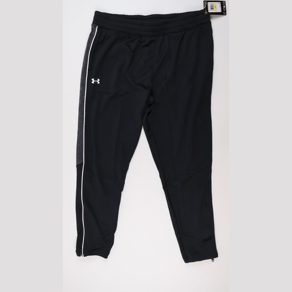 Under Armour Track Pants Command Warm Up Black Gray Medium NWT